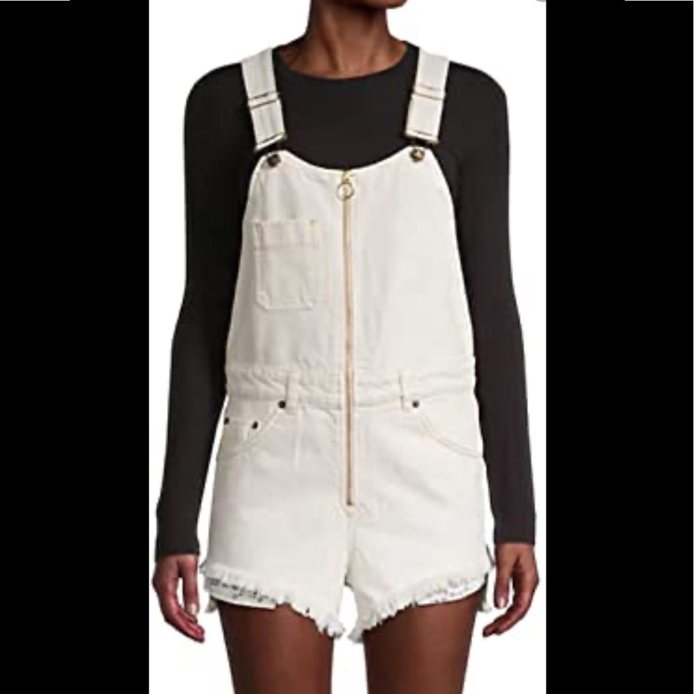Free People Sun Kissed Cotton Shortalls NWT